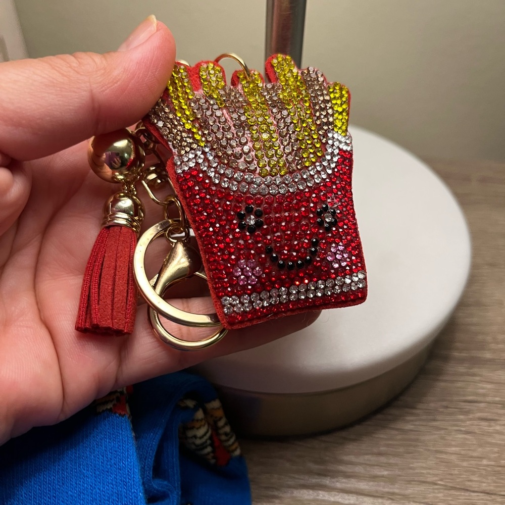 French Fries  Keychain and Socks Set - Picture 3 of 4